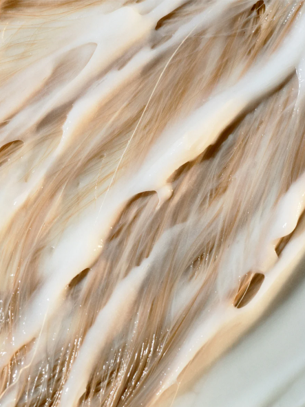 Rich Creamy Texture Of Keratin Volume Boost Conditioner Showing Luxurious Consistency And Smoothing Properties