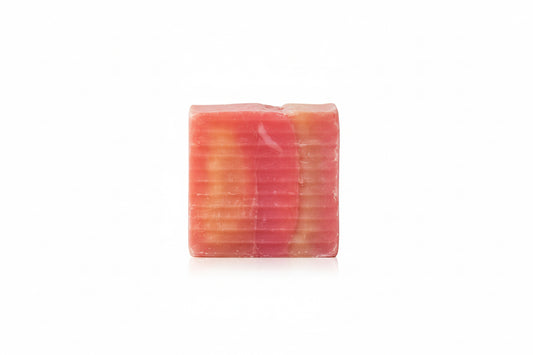 Yoni Bar Soap With Textured Red And Gold Stripes, Natural Intimate Cleansing Bar